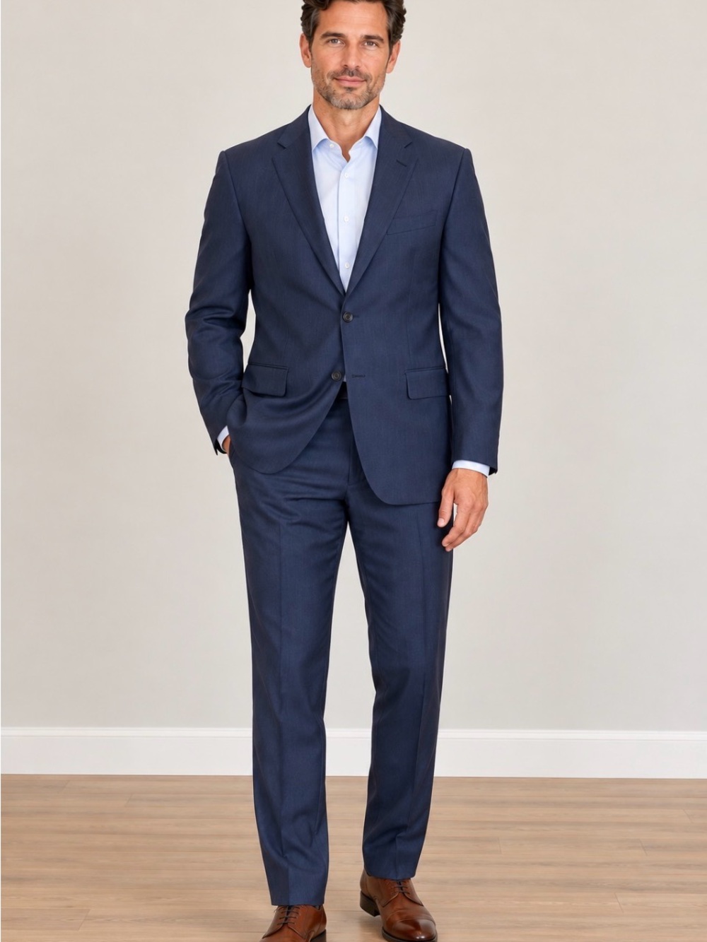 Burberry London Bond Street Men’s Navy Wool Suit 40R 36x30 Made in USA